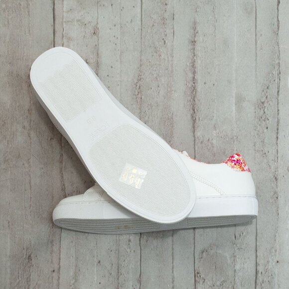 NWT J. Crew Floral Lace Up Road Trip Sneakers in Guava size 8 - Picture 9 of 12